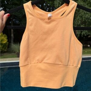 Orange Sleeveless Crop Top